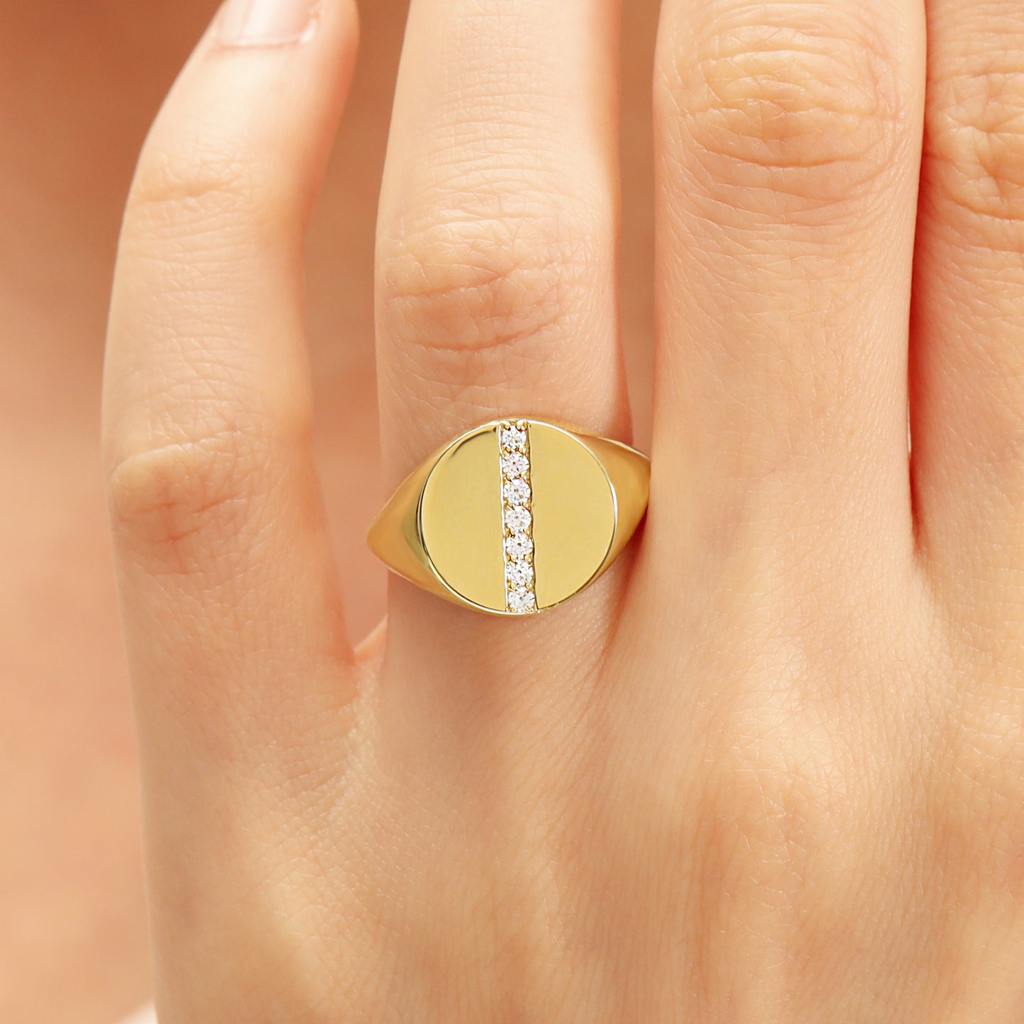 Zircon Signet Ring for Women