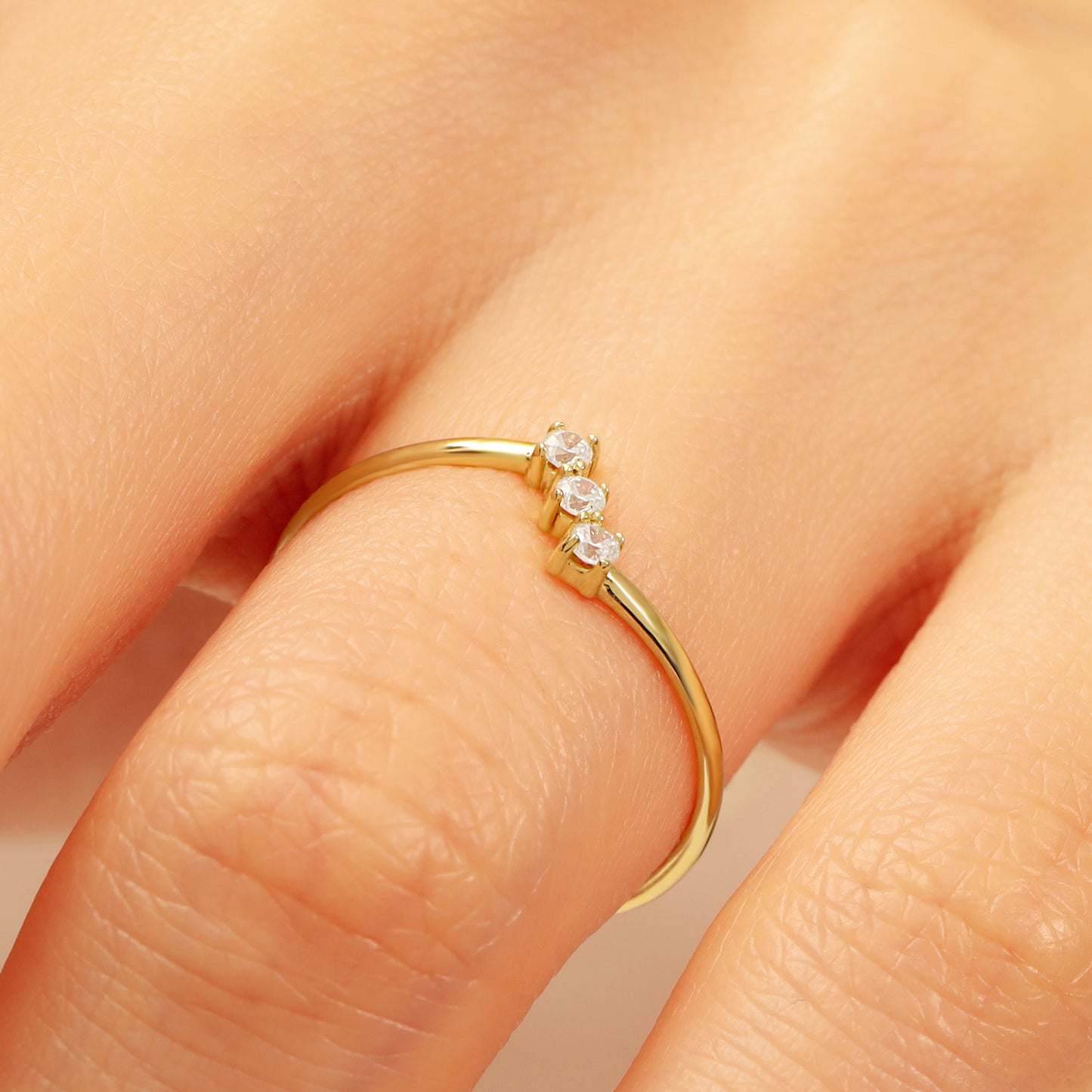 Stone Zircon Gold Ring