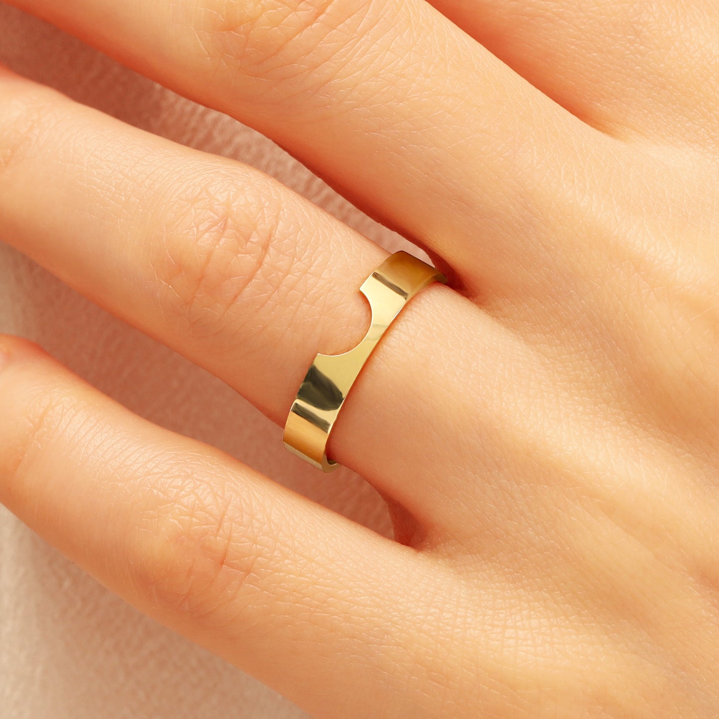14K Solid Gold Band Ring