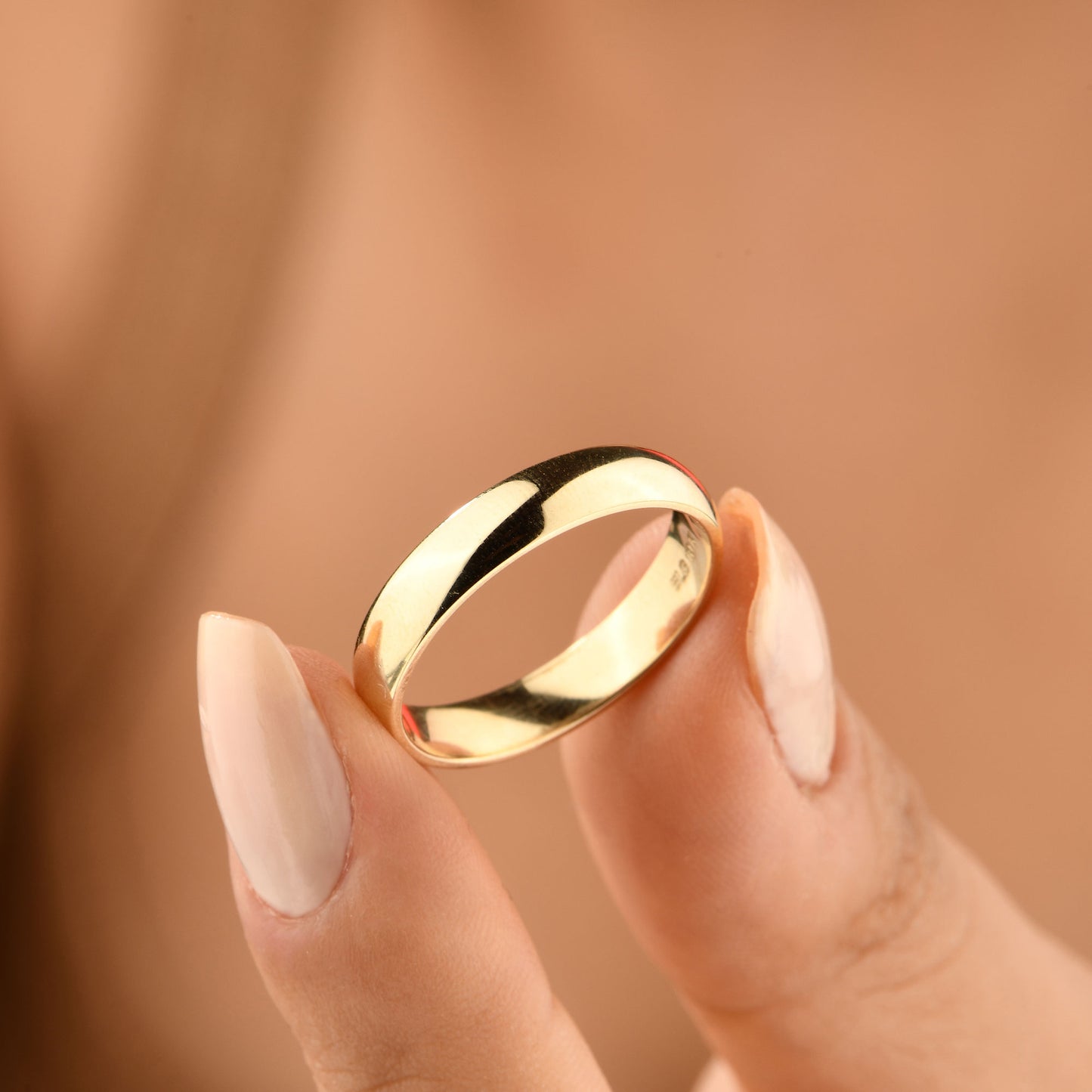 14K Solid Gold Wedding Band Ring