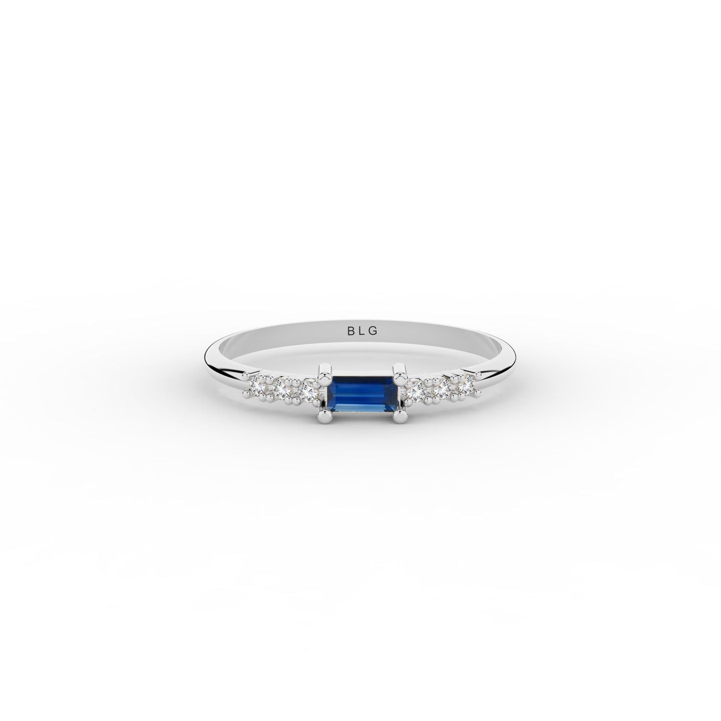 Sapphire Baguette 14K Ring in Gold