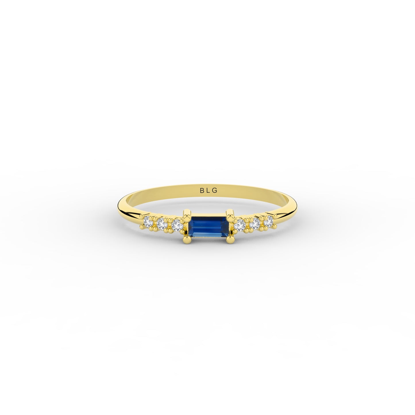 Sapphire Baguette 14K Ring in Gold