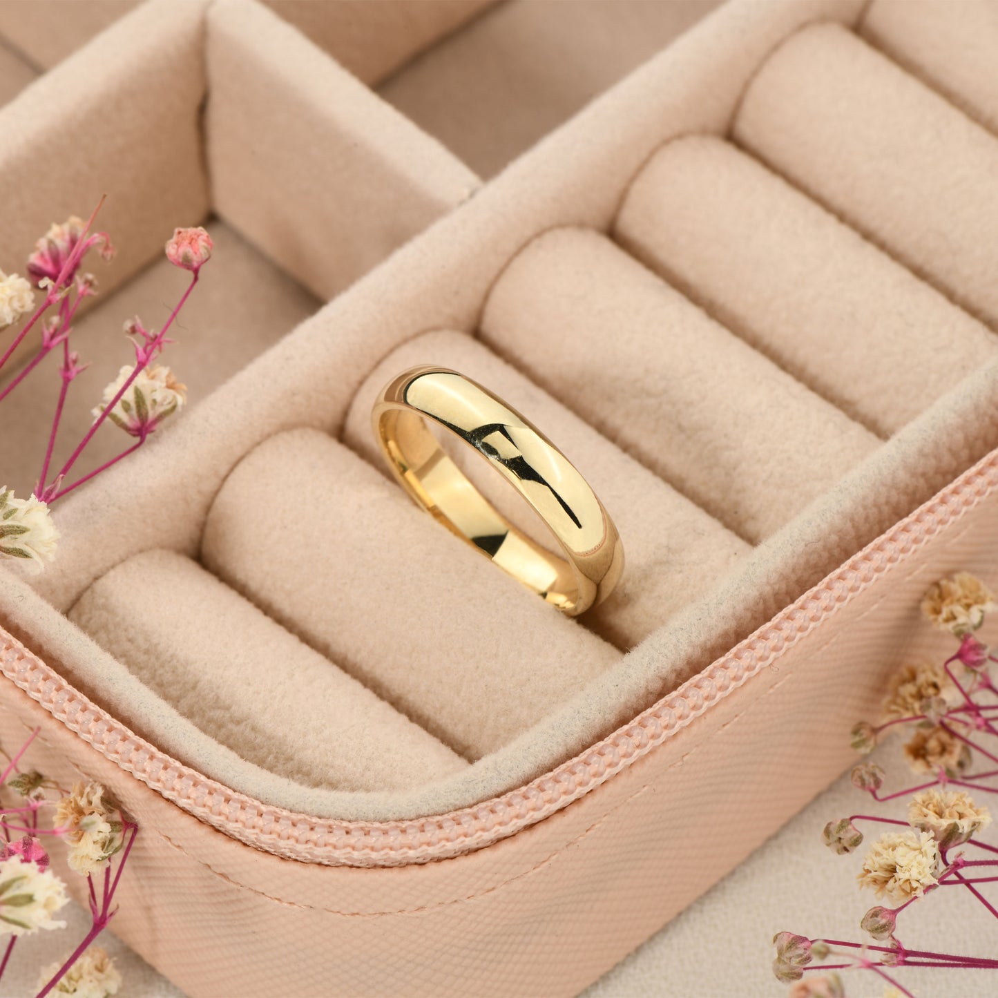 14K Solid Gold Wedding Band Ring
