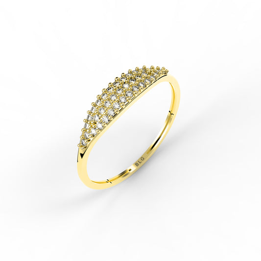 Minimalist Sparkle 14K Ring in Gold