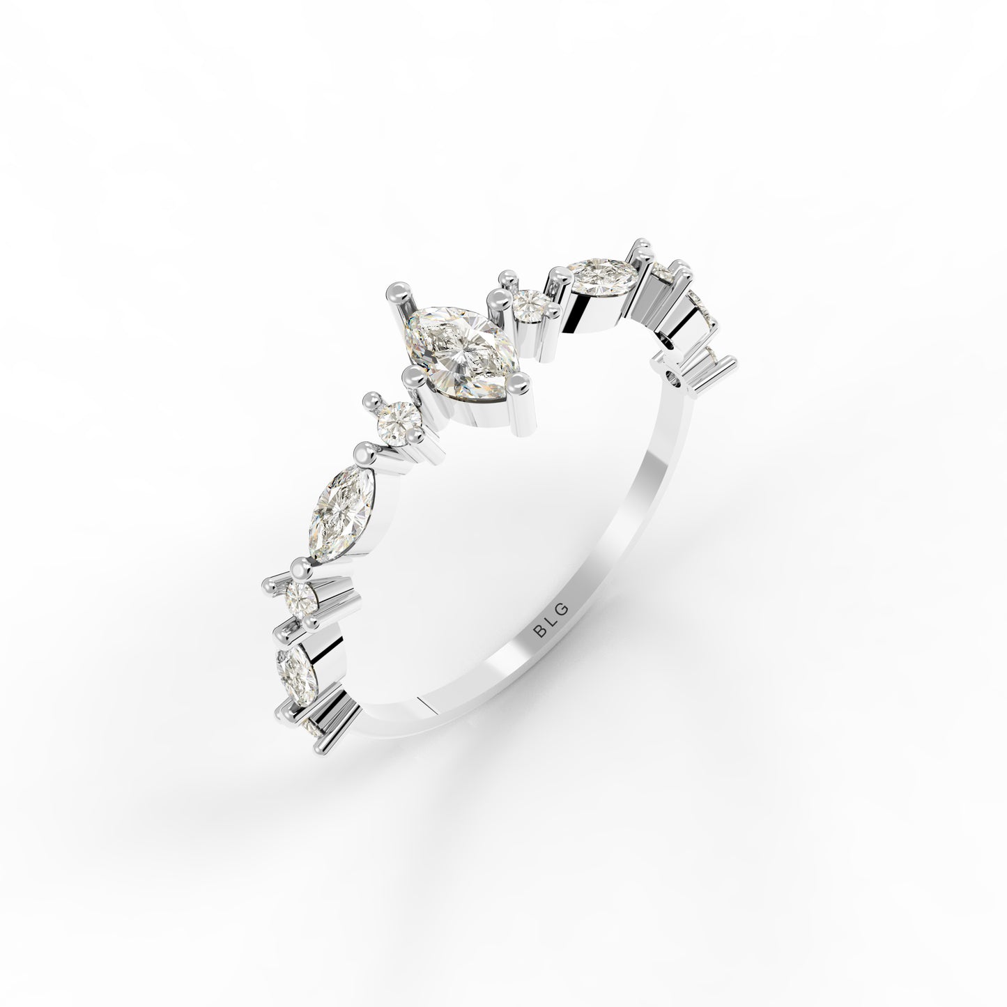 14K Marquise Vintage Style Solitaire Ring in Gold