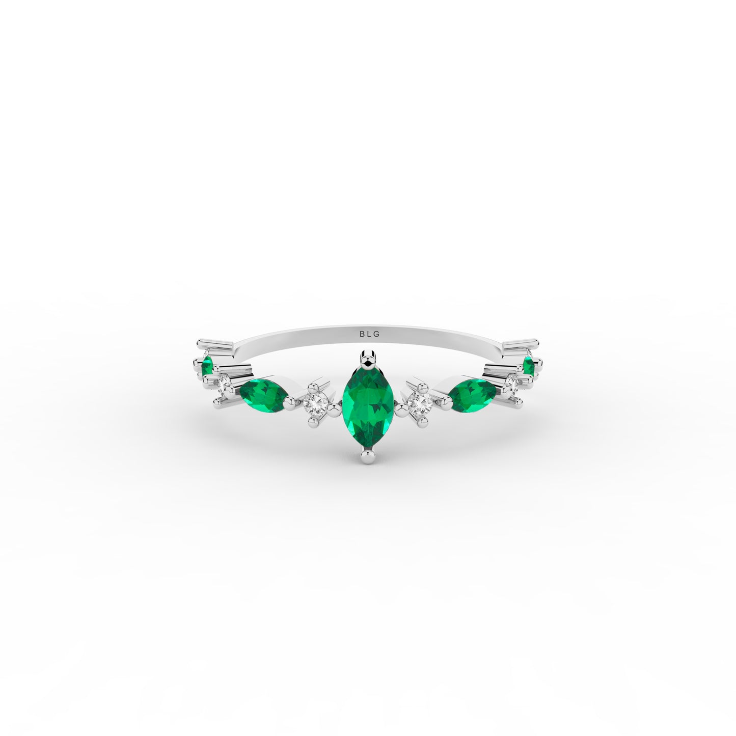 14K Emerald Marquise Ring in Gold