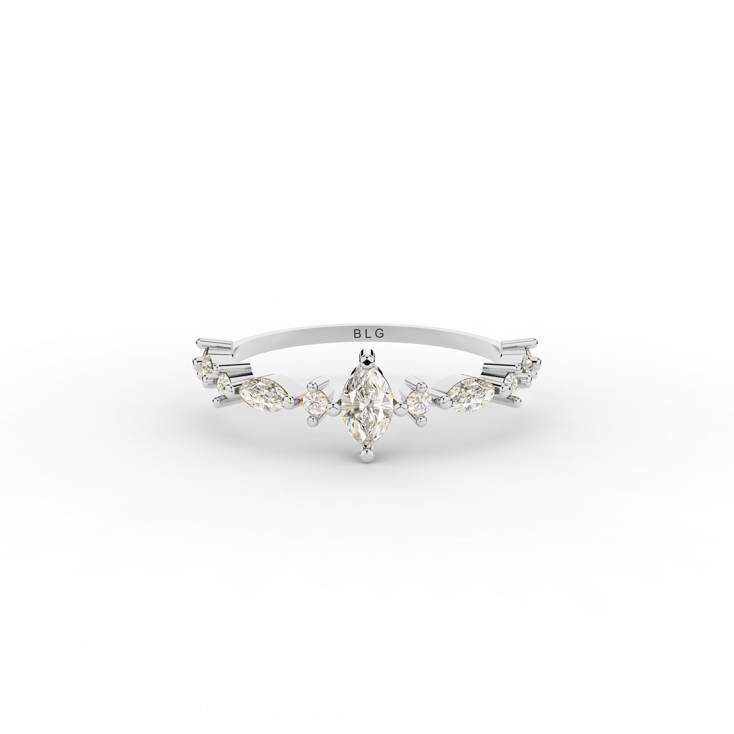 14K Marquise Vintage Style Solitaire Ring in Gold