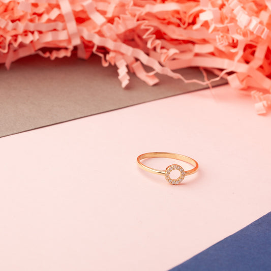 Petite Circle 14K Ring in Gold
