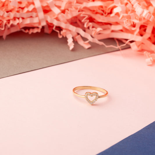 14K Heart Ring in Gold