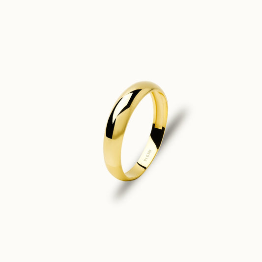 14k Solid Gold Classic Dome Ring