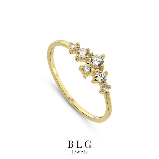Zircon Stone 14K Gold Ring