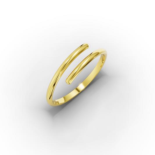 Minimalist 14K Solid Gold Ring