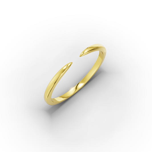 14K Minimal Open Solid Gold Ring