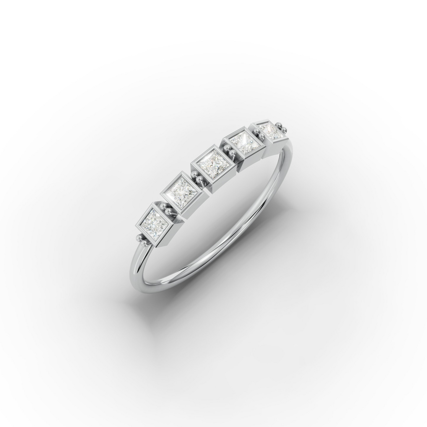 Zircon Stone Thin Gold Ring