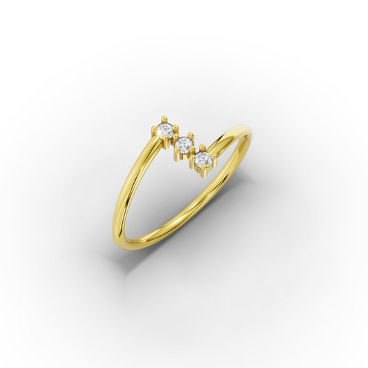 Stone Zircon Gold Ring