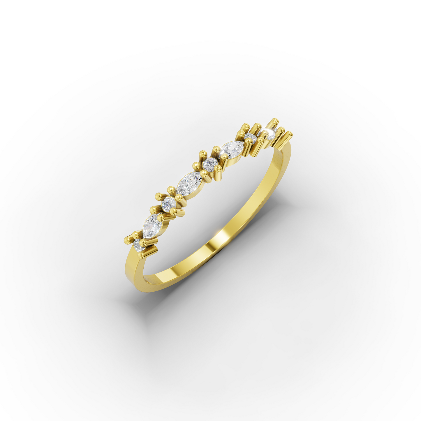 14K Gold Marquise Zircon Ring
