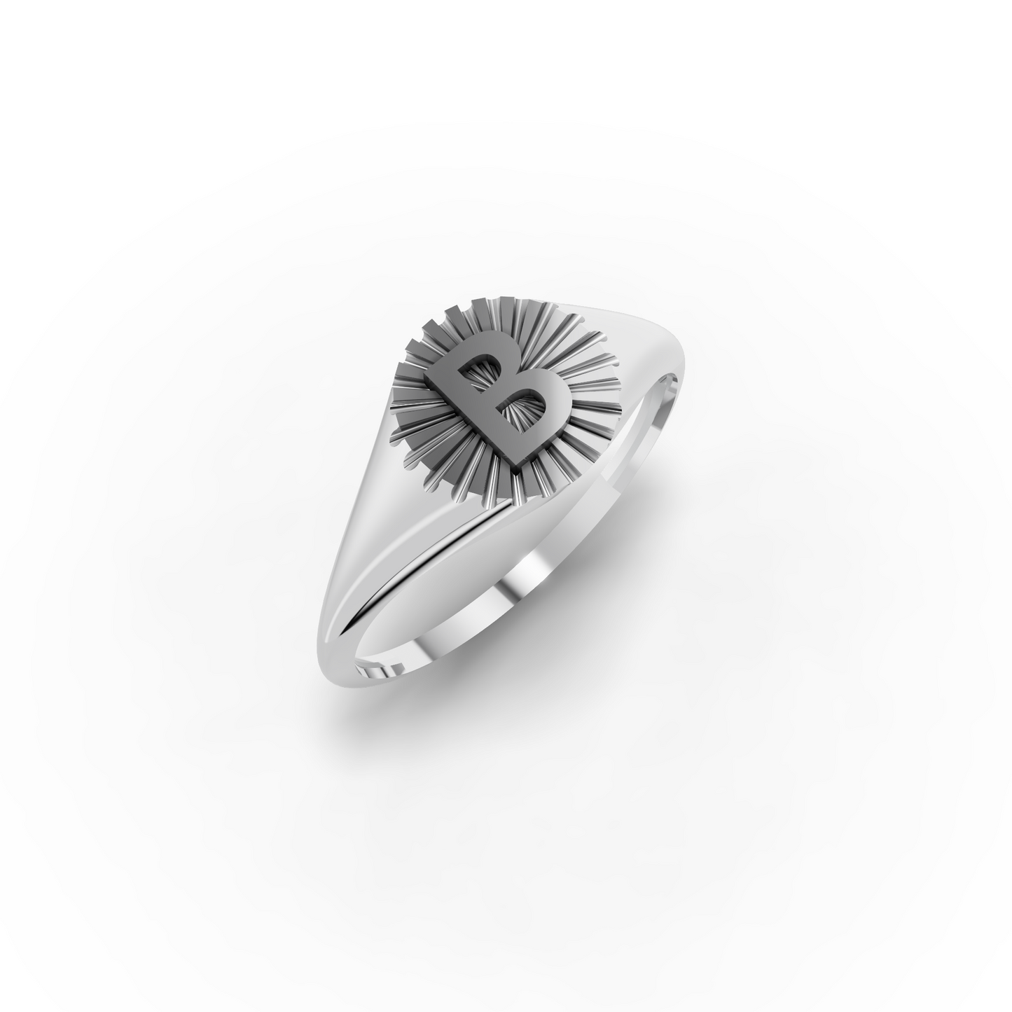 Personalized Gold Signet Ring with Custom Letter