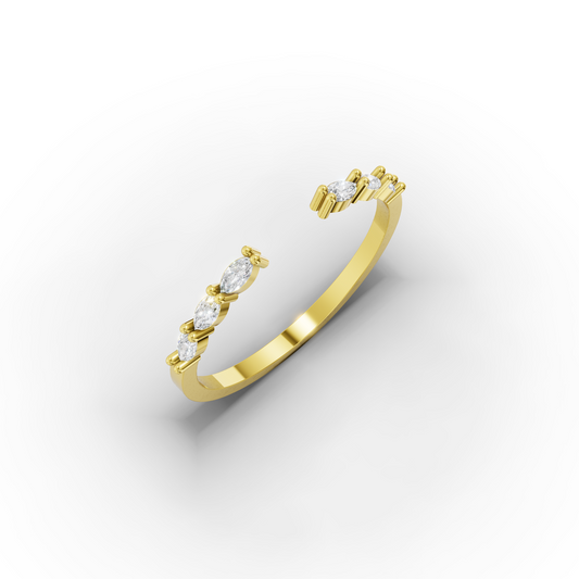 14K Open Marquise Band Ring in 14K Gold
