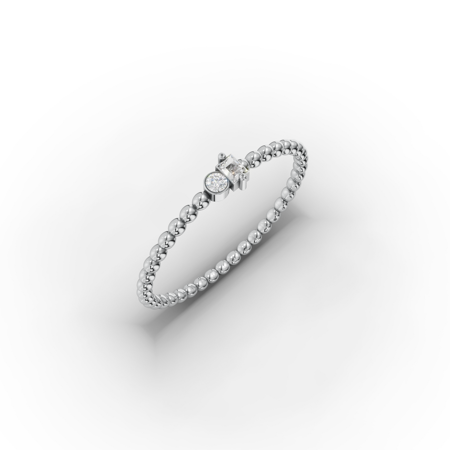 14K Beaded Solid Gold Ring