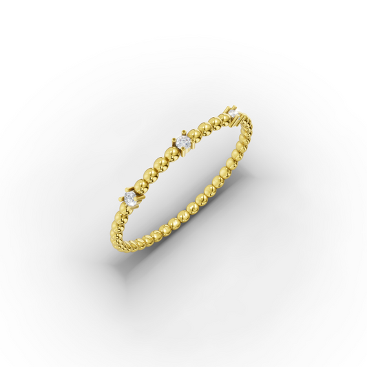 14K Stackable Solid Gold Zircon Ring